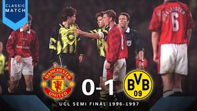 Manchester United vs Borussia Dortmund 0-1 || UCL Semifinal 1996-1997