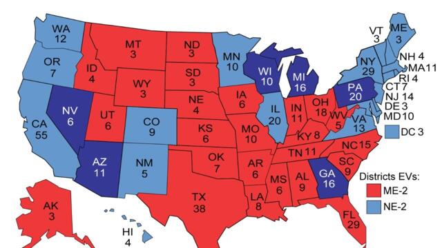 Червени срещу сини..щати, да не си помислите нещо друго...