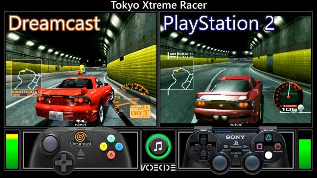 Tokyo Xtreme Racer (Dreamcast vs PlayStation 2) Gameplay Comparison