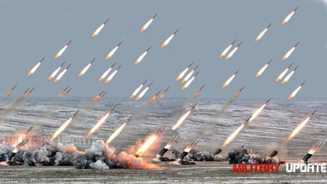 Артилерийските възможности на Русия! Russia's Artillery Capabilities: On target! 2S7 Pion,TOS-2,TOS-1A, BM-30