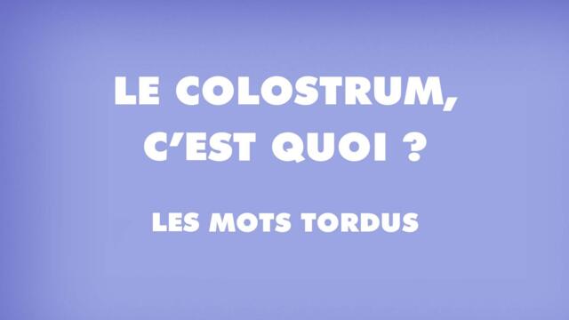 Les mots tordus : le Colostrum