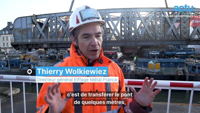 Ce pont de 840 tonnes a été démonté à Dieppe