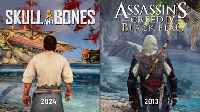 Skull and Bones vs Assassin's Creed IV Black Flag | Physics and Details Comparison
