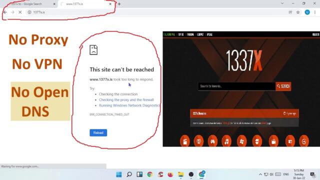 1337x unblock | easy way | 100% working in any computer, laptop | unblock blocked websites