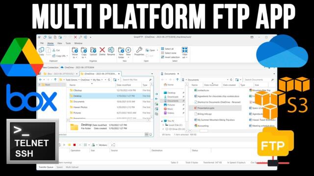 Transfer Files Between FTP Sites, Telnet Connections and Cloud Storage Services with SmartFTP