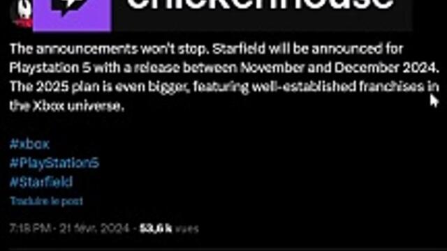 Leak Starfield sur PS5 (Exclu Dailymoyion)