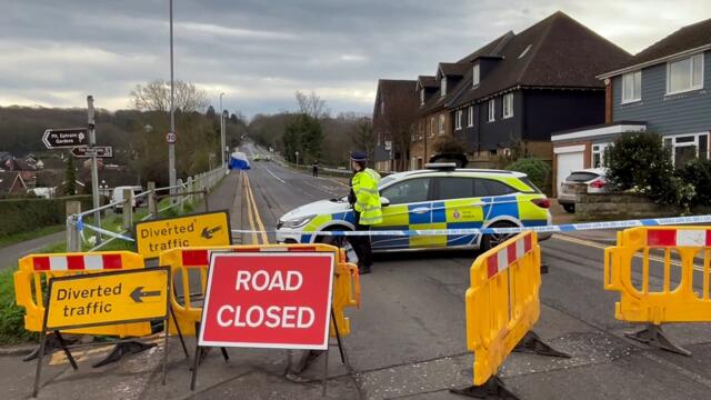 Police at scene of stabbing in village