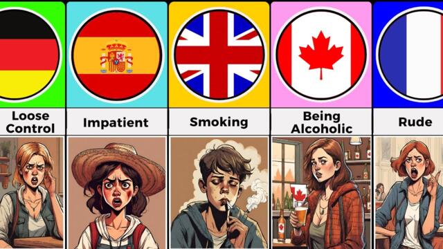 Comparison: Bad Habits of People from different Countries