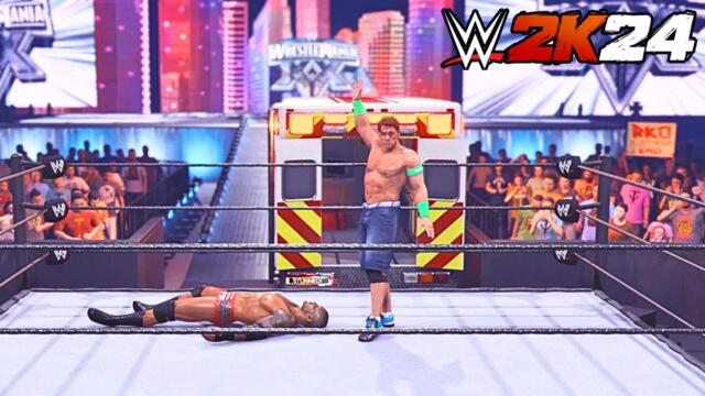 WWE 2K24 - Ambulance Match - John Cena vs. Randy Orton (Full Match Gameplay)