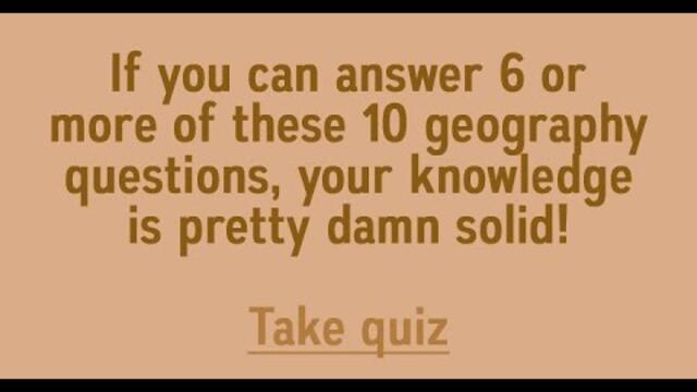 10 mixed questions about geography