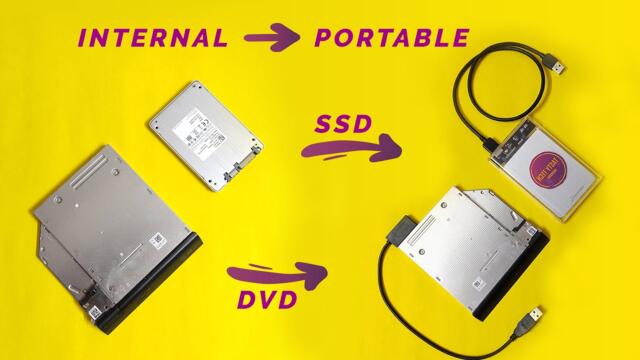 Convert Internal Hard Disk or DVD drive Into External or Portable Hard Drive or DVD drive | 2021