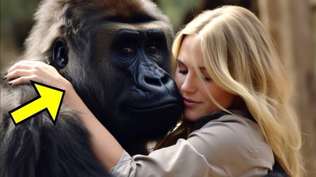 Frau trifft nach 12 Jahren auf Gorilla aus ihrer Kindheit, dann passiert das Unglaubliche