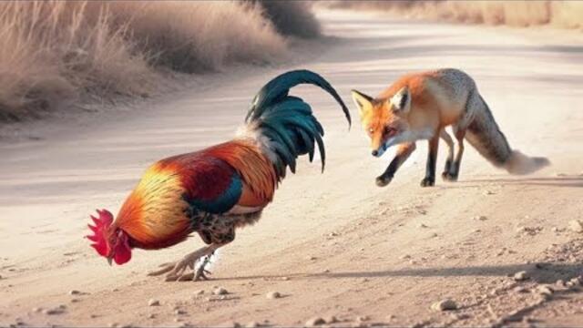 This Fox Messed With The Wrong Rooster