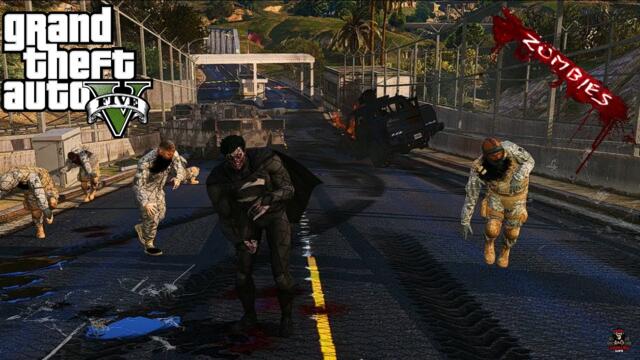 GTA 5 - Superman Becomes A Zombie And Attacks The Military Base | GTA 5 MODS