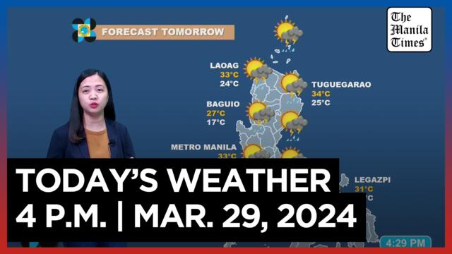 Today's Weather, 4 P.M. | Mar. 29, 2024