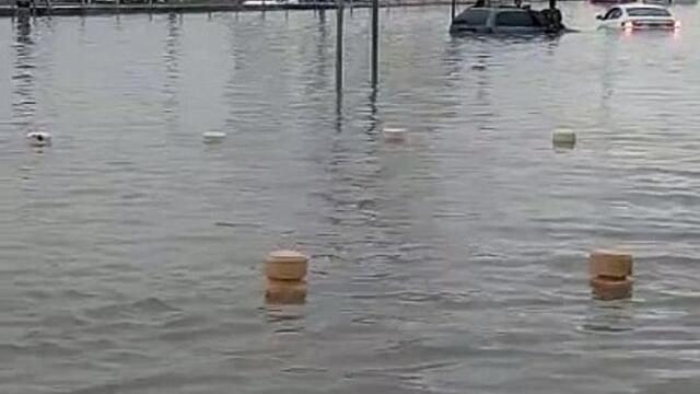 Submerged cars in Al quoz