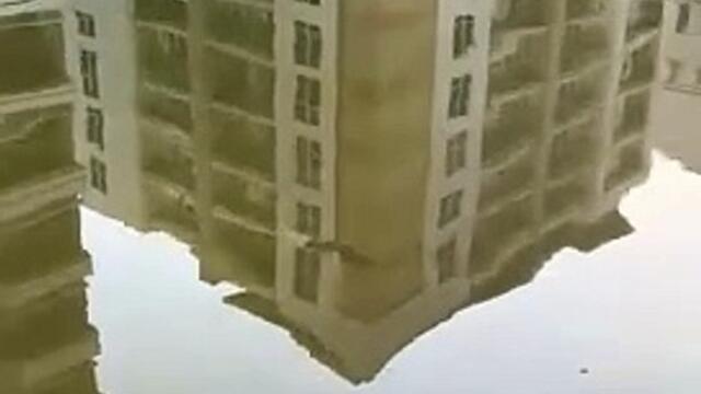 Flooded street in Al Barsha 1