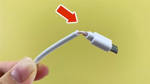 Don't Throw Away Broken Charging Cable ! Easy Way To Fix It And Save Your Money