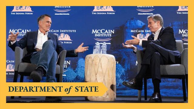 Secretary Blinken participates in a keynote conversation at the McCain Institute