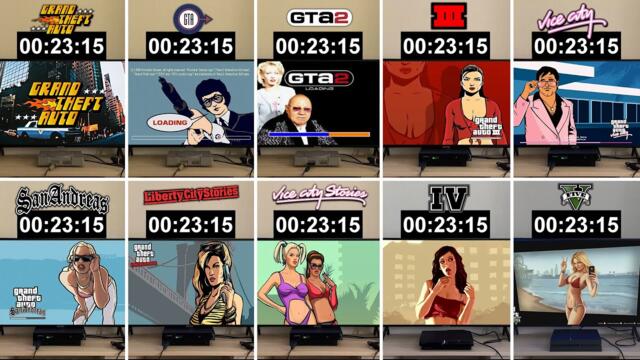 Todos los GTA | Comparación de Gráficos y Tiempos de Carga (1997 - 2024) (Juegos de GTA)