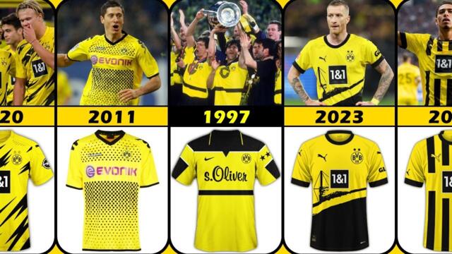 Evolution BORUSSIA DORTMUND The Yellow Jersey since 1983-2024