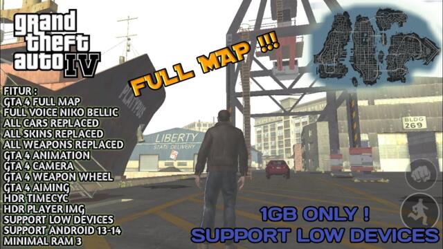 RELEASE !!! GTA IV FULL MAP MODPACK ANDROID | SUPPORT LOW DEVICES | NO CRASH | NO FC 2023
