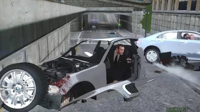 Breaking Real Cars into Pieces GTA 4