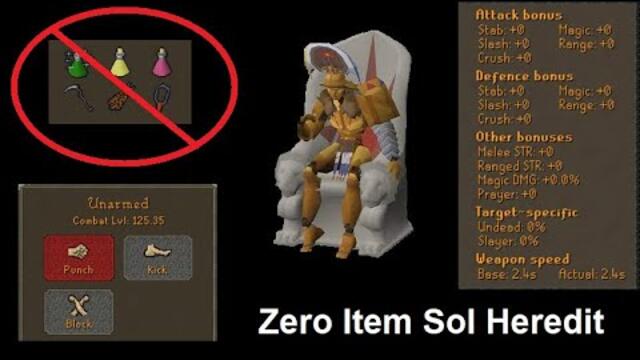 Zero Item Sol Heredit Kill (No Weapons/Gear/Supplies)