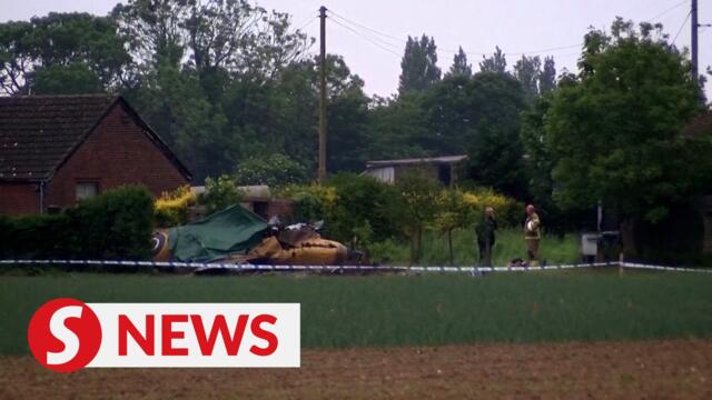 British air force pilot dies after Spitfire crashes in eastern England