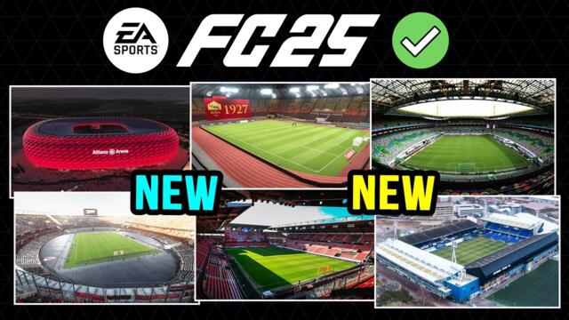 EA FC 25 NEWS | 13 NEW *CONFIRMED* LICENSED STADIUMS ✅