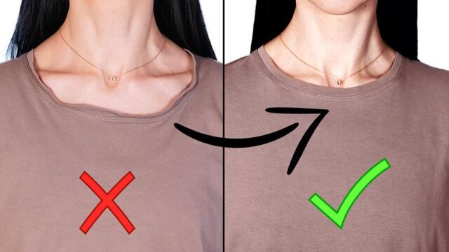 Невероятен трик - как да намалите размера на опъната тениска без шевна машина!