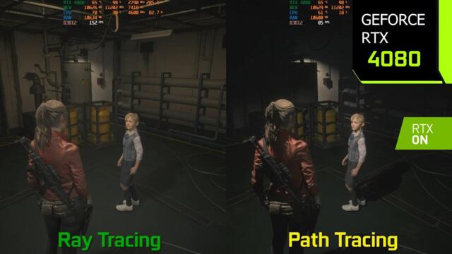 Resident Evil 2 Remake Path Tracing Mod vs Ray Tracing - Graphics/Performance Comparison | RTX 4080