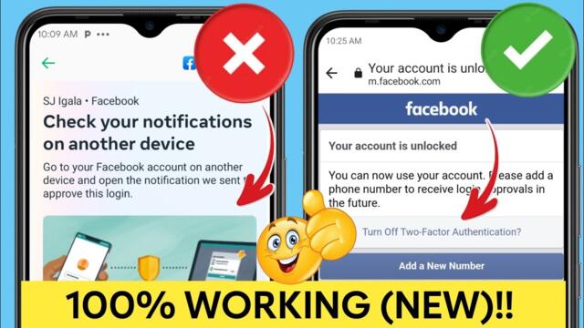 NEW! Fix Check your Notifications on another device Facebook Two Factor Authentication Problem 2024