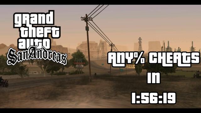 GTA San Andreas Speedrun - Any% Cheats in 1:56:19 (World Record)