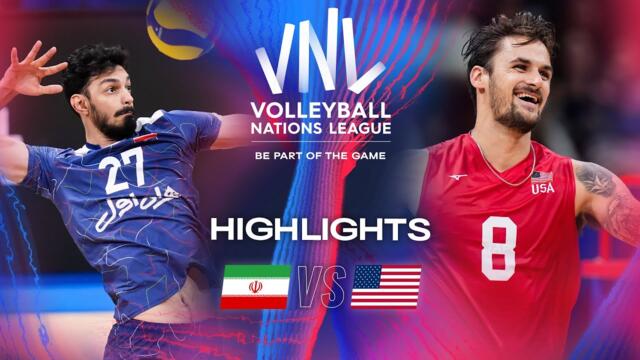 🇮🇷 IRI vs. 🇺🇸 USA - Highlights | Week 3 | Men's VNL 2024