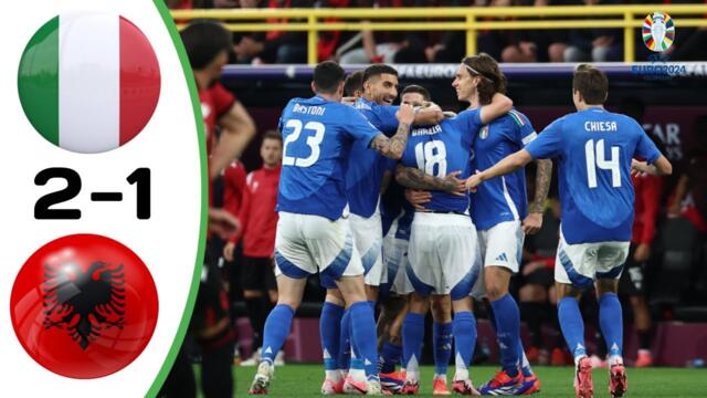 Italy Vs Albania (2-1) || Highlights & All Goals| Euro CUP 2024 #italy #albania #euro2024