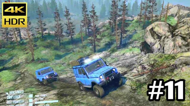 Mountain Road Jeep Vehicle : Challenge-11 Mudruner Gameplay (4K 60FPS HDR) #offroadgames #pcgaming