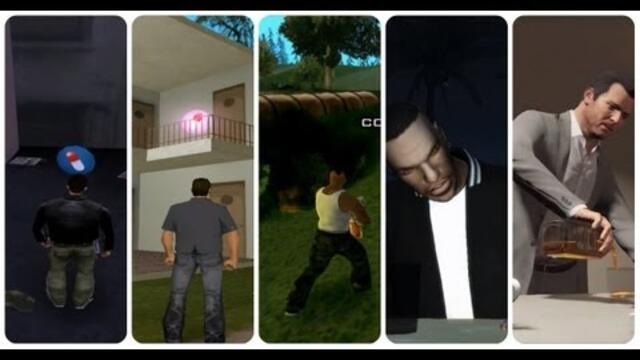 Evolution Of Gta HD: Getting Drunk & Drugs (GTA's Comparison)