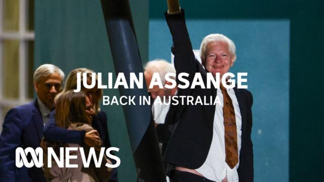 IN FULL: Watch full coverage of Julian Assange's arrival back in Australia | ABC News