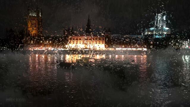 London | Rain Sounds For Sleeping | Virtual Window For Sleep or Study | 8Hrs