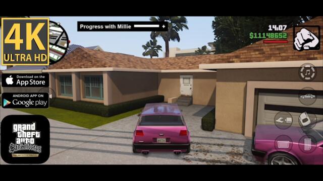 100 % Progress with Millie - GTA: San Andreas – Definitive - 4K Mobile iOS Android - iPhone Pro Max