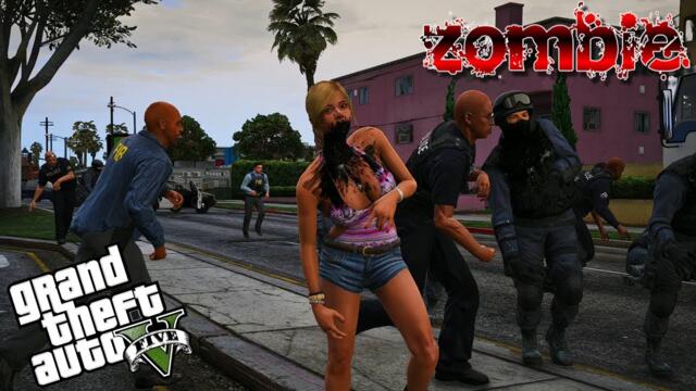 GTA 5 - Los Santos City Becomes Zombie Land | Zombie VS Police | GTA 5 MODS