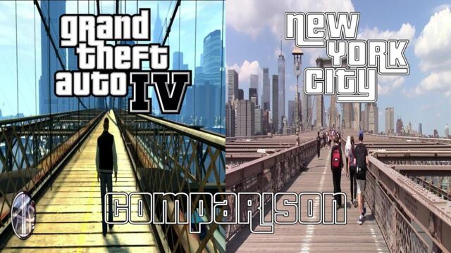 Grand Theft Auto IV (GTA IV) Liberty City - New York City Comparison - 1 of 3