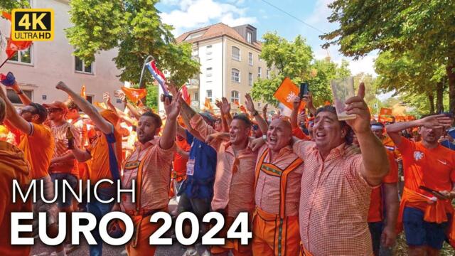 Dutch Fan Walk in Munich | Euro 2024 | Incredible Pre-Match Atmosphere 4K