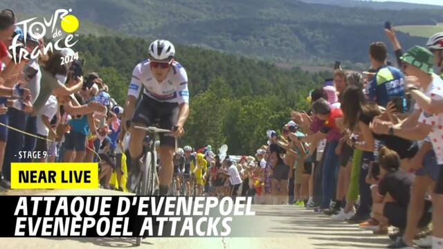 Evenepoel attacks  - Stage 9 - Tour de France 2024