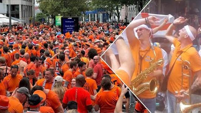 EK 2024 Dortmund  = ORANJE!!! Links - Rechts Pre-party Nederland - Engeland - 10 juli - Oranje Euro