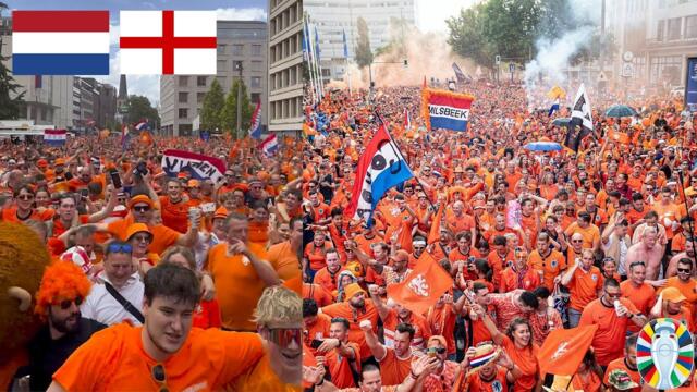 Crazy Scenes In Dortmund As 100.000 Netherlands Fans Take Over The City Ahead Of SF Against England