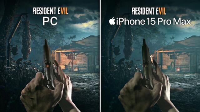 Resident Evil 7 Biohazard iPhone 15 Pro Max vs PC Comparison