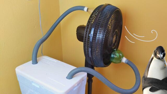 Идея за прост домашен климатик - Super ar-condicionado caseiro que congela até pinguins! É incrível