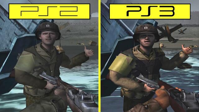 Medal of Honor Frontline PS2 vs PS3 Graphcis Comparison